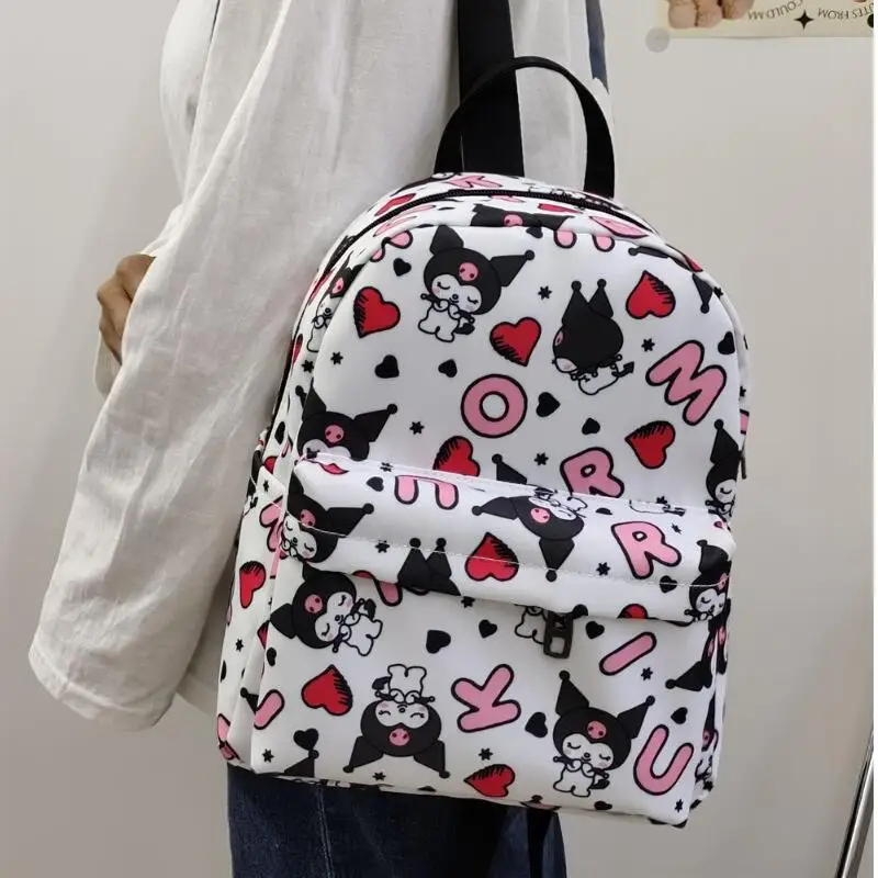 

Sanrio Kuromi Schoolbag Backpack High-Capacity Children Student Girl School Supplies Gift Kawaii Anime Cartoon Fashion New Bag