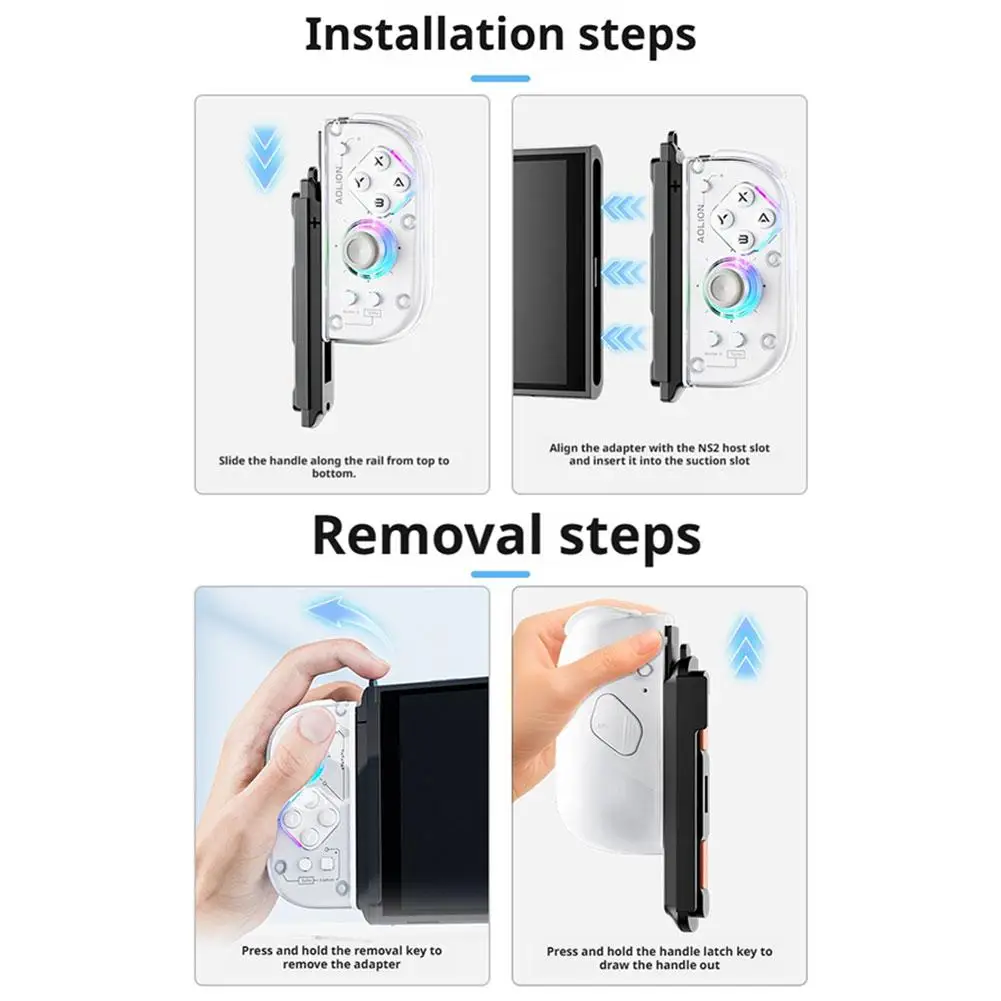 Para adaptador de controlador Joycon Switch2 para uso con convertidor magnético recargable en el Host para adaptador Switch2