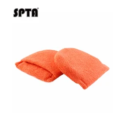 SPTA Soft Microfiber Car Wax Applicator Mitts-1 PACK, Wax Foam Applicator Pad For Apply and Remove Wax Car Cleaning Pad