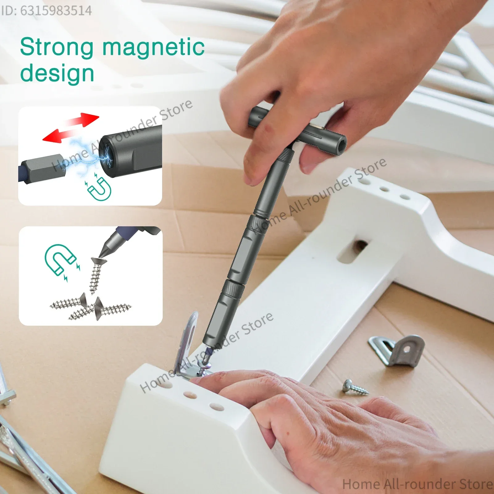 42 في 1 مجموعة مفك مغناطيسي لتقوم بها بنفسك مفك براغي بسقاطة مجموعة محرك متعدد بت مع مقبض سقاطة قابل للفصل للكمبيوتر