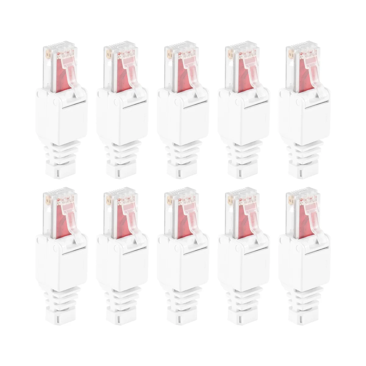 HOT 10 x Network Connectors Tool-Free RJ45 CAT6 LAN UTP Cable Plug Without Tools Cat5 Cat7 Installation Cable Patch Cable