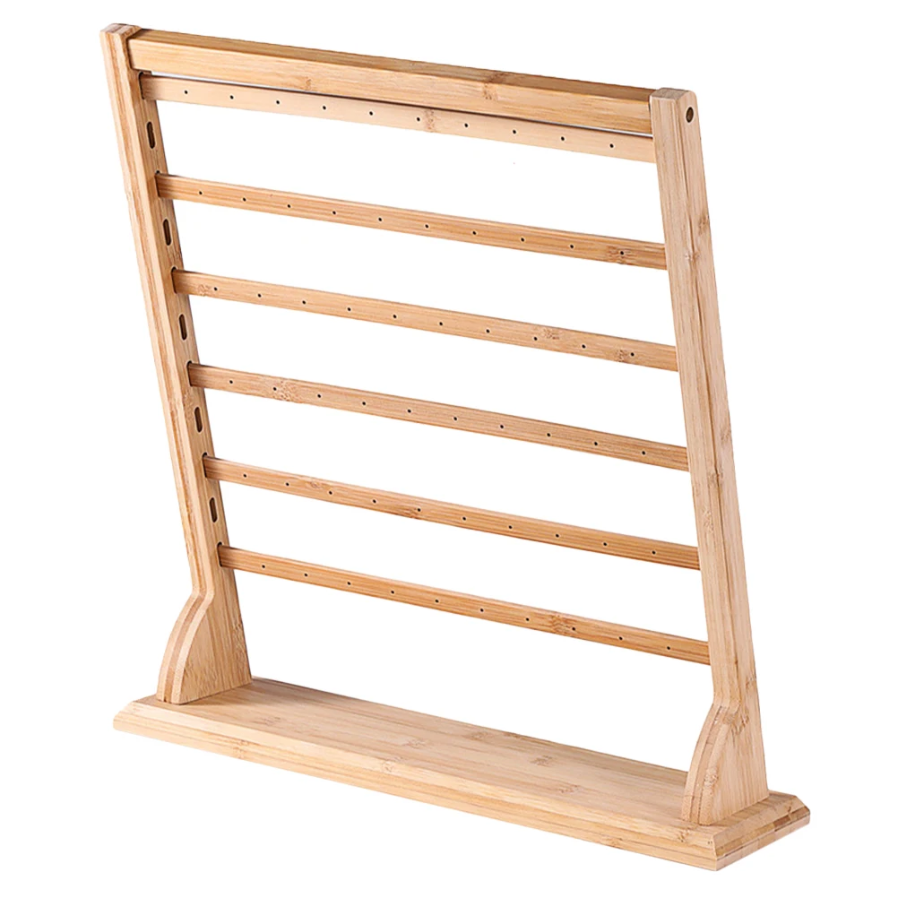 

Earring Storage Rack Cards ganizer Jewelry Holder Display St Desktop Bamboo Material Smooth Prime Quality Creative Shape