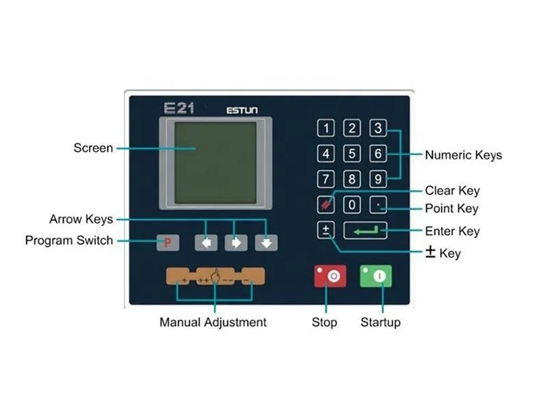 Torsion bar Estun E21 2 axis Sheet Metal Steel Hydraulic Press Brake Machine Controller