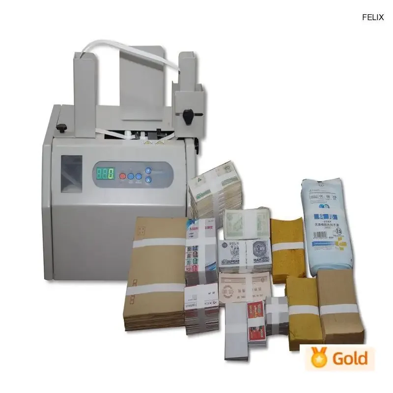 

Business Use Automatic Banknote Banding Machine Paper Money Strapping Bundling Machine 220V/110V