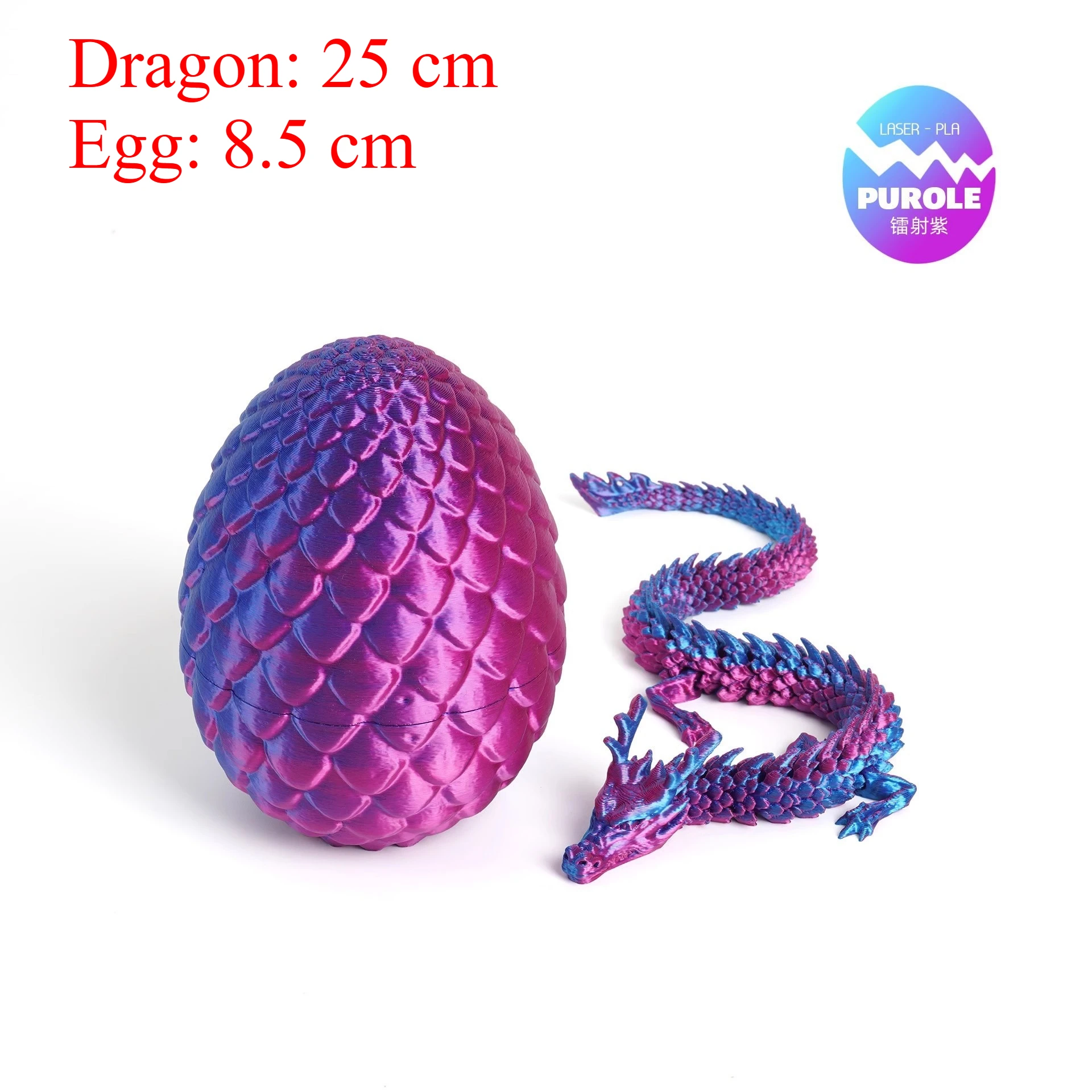 3D-Gedrucktes 30cm Drachenei mit Beweglichem Drachenmodell Wohndekor-Artikel Raumdekoration Skulpturen Figuren Schreibtisch-Ornament