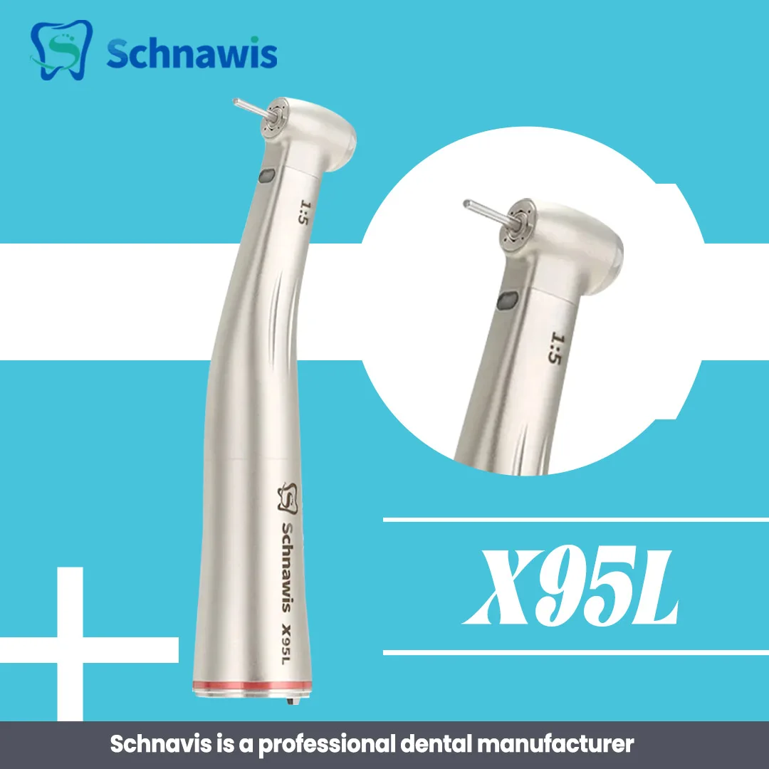 

X95L/X25L/X65L Dental Handpiece Against Contra Angle With Optic Fiber Dentistry contraangulo Low Speed High Speed Handpiece Tool