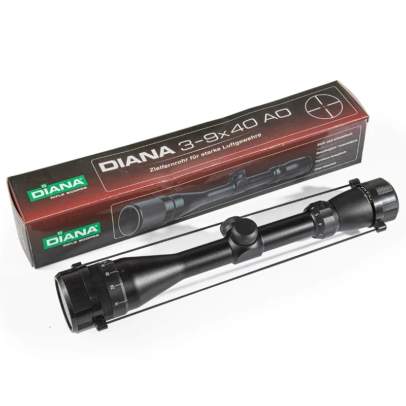 

Tactical telescope DIANA 3-9X40 AO, frosted glass, crosshair aiming point, outdoor optical lens