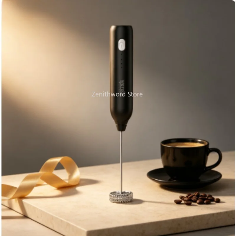 Espumador de Leche Eléctrico Recargable, Portátil, USB-C, 8600 RPM, 3W, para Café, Latte, Cappuccino, Chocolate Caliente, Batidor de Huevos