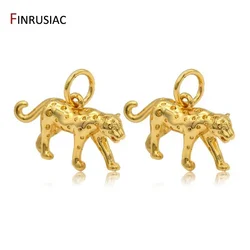 New Designer Gold Plated Leopard Shape Pendants Charms For DIY Creative Bracelets Necklaces Pendant Making Accessories