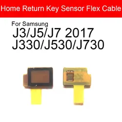 Home Key Button Return Light Sensor Menu Keyborad Flex Cable For Samsung Galaxy J3 J5 J7 2017  J330 J530 J730 Replacement