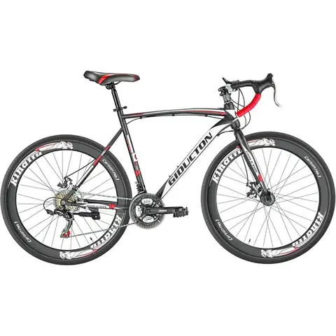 Aluminum 54cm 700C Road Bike with 21-Speed and Dual Disc Brakes for Commuting