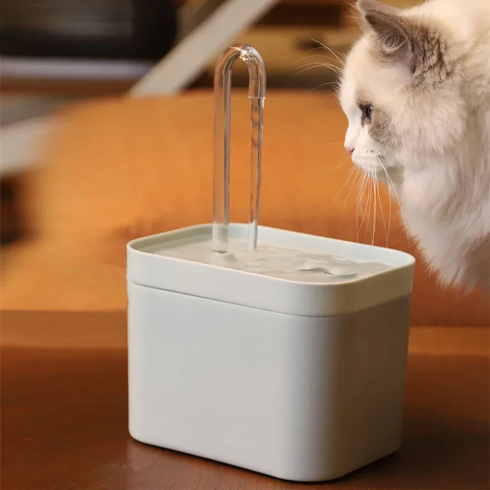 

Ultra-Quiet Cat Water Fountain Filter Smart Automatic Pet Dog Water Dispenser&Burnout Prevention Pump1.5L Recirculate Filtrin