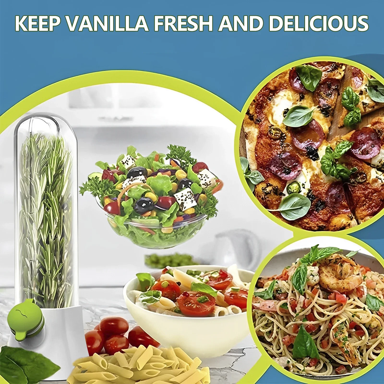 Cross-border Vanilla Vegetable Fresh-keeping Box Dust-proof Anti-pressure Environmental Protection Fresh-keeping Device Creative