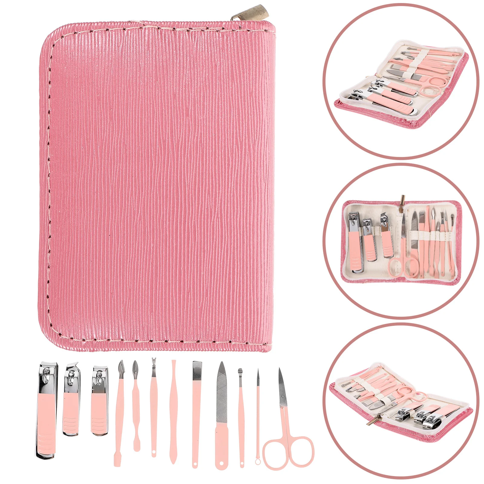 1 conjunto 1 conjunto de cortador de unhas profissional kit de ferramentas de manicure com saco de armazenamento para remoção de calos de pele morta ferramentas de preparação de unhas