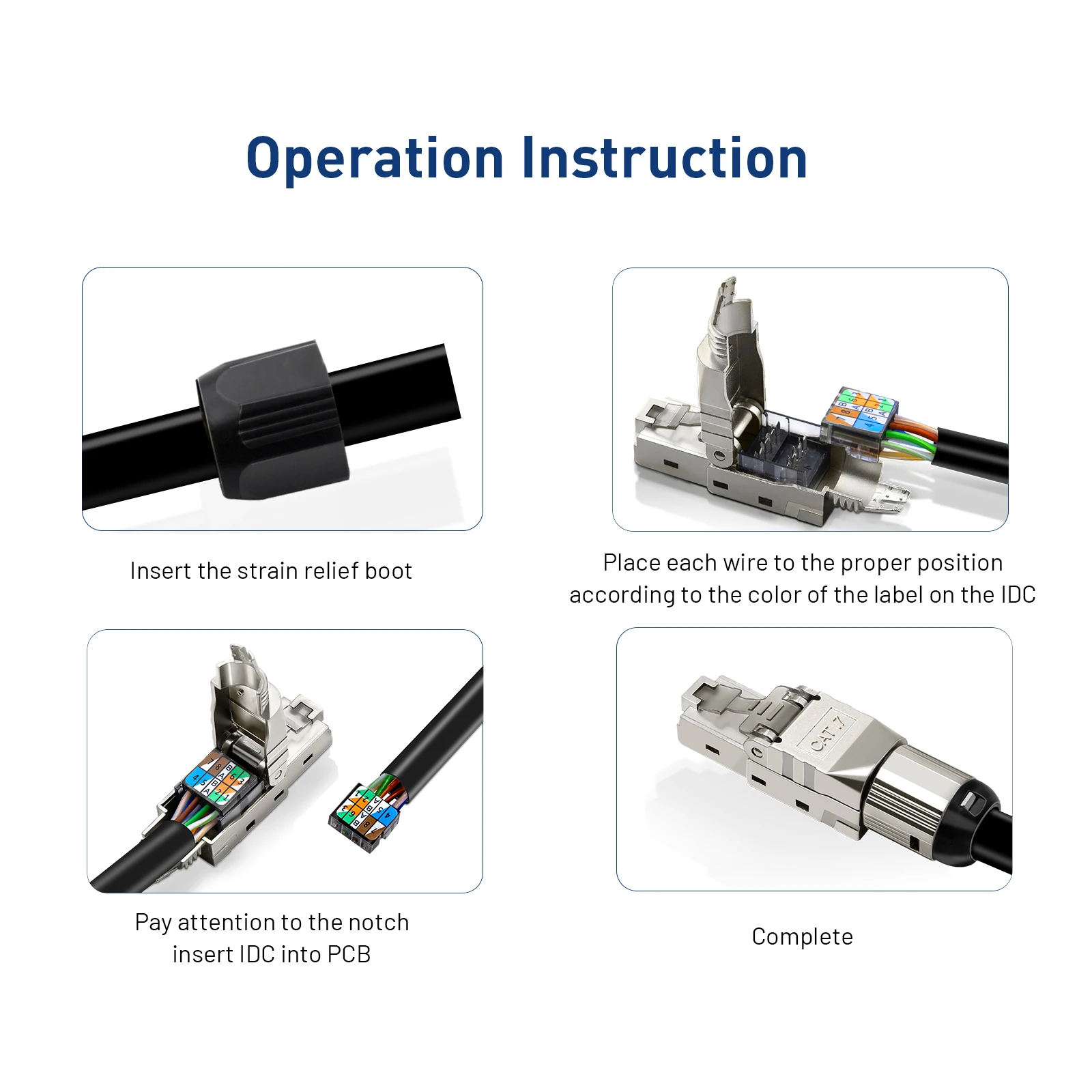 Natalink 12 paquets de connecteurs RJ45 outil gratuit prise Cat 8 prises modulaires RJ45 blindées pour câble LAN à Double blindage 2000 MHz 2 GHz 40G