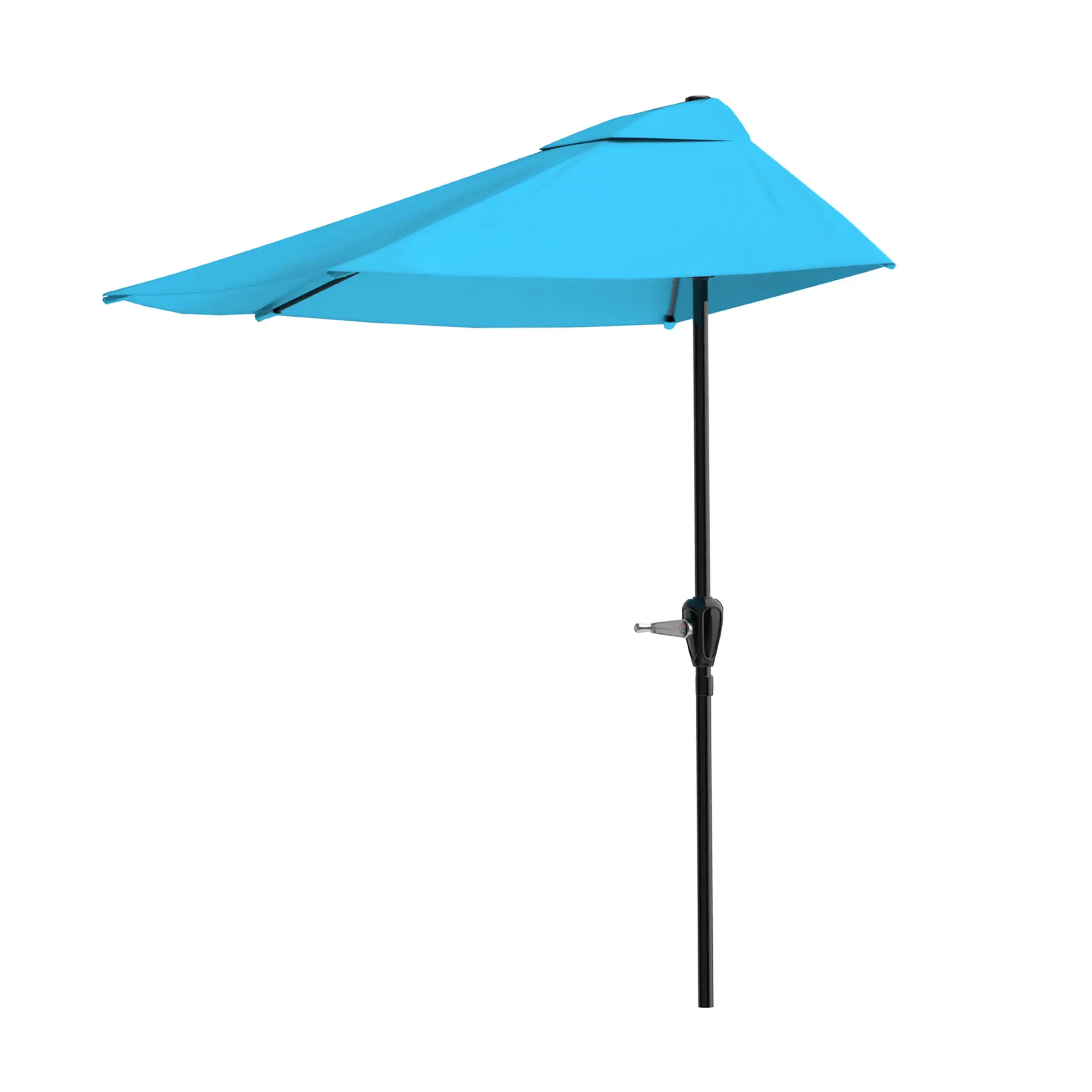 

Brilliant Blue 9ft Half Patio Umbrella, Outdoor Half Umbrella for Balcony, Porch and Deck