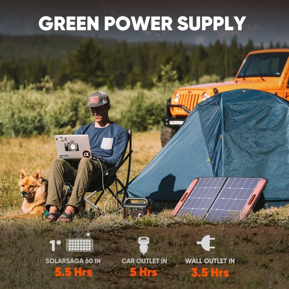 Portable Power Station Explorer 240, 240Wh Backup Lithium Battery, 110V/200W Pure Sine Wave AC Outlet, Solar Generator