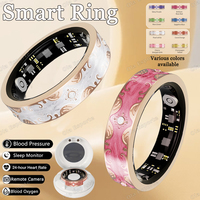 New Diamond Fashion Various Colors Available Women Smart Ring With Box Waterproof Lady ring Heart Rate Health Monitor Sport Ring