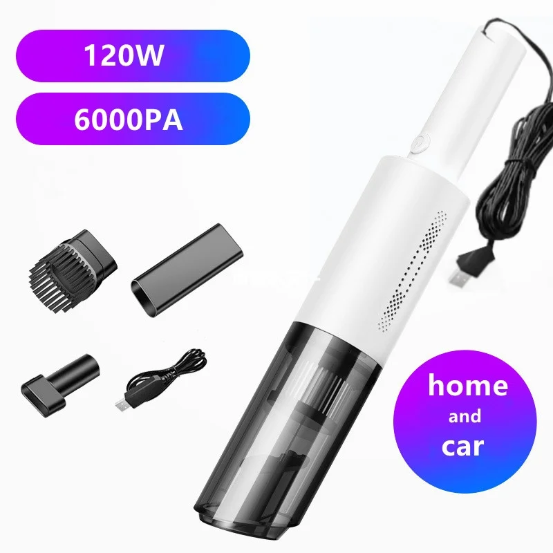 

Высокомощный автомобильный пылесос 12 В, проводной ручной пылесос - мощное всасывание, 120 Вт, автоматический пылесос для домашнего использования в автомобиле - портативная быстрая зарядка