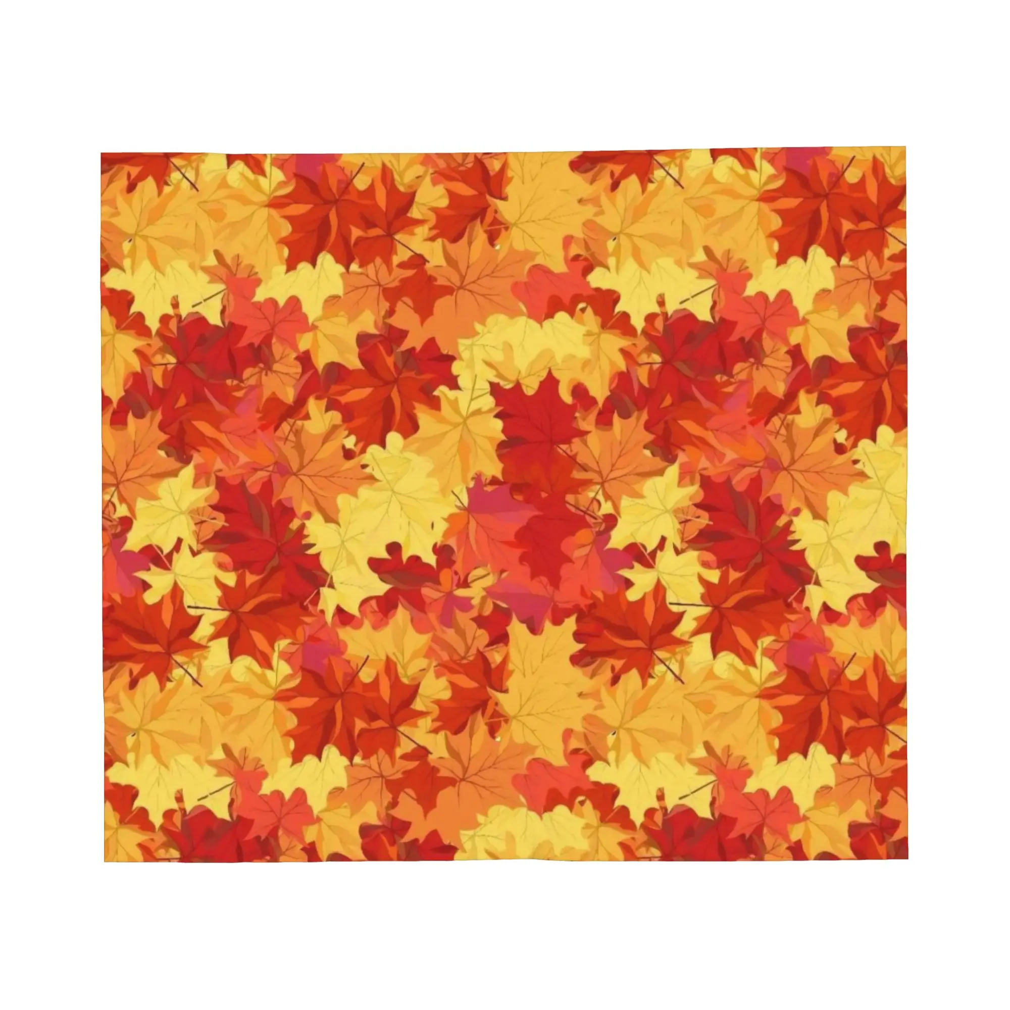 Maple Fallen Leaves Blanket Cover Coral Fleece Plush Autumn Leaf Ultra-Soft Throw Blanket for Bedroom Sofa Bedroom Quilt
