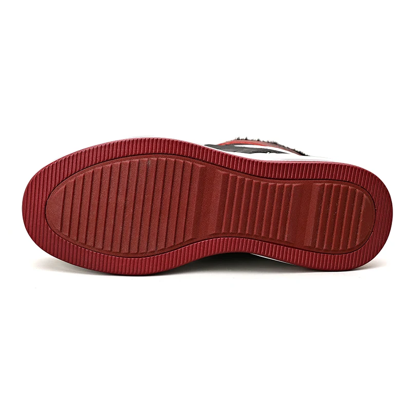 أحذية جلدية عالية الجودة للرجال مقاومة للماء مع وسادة هوائية دافئة من الصوف أحذية رياضية غير رسمية لفصلي الخريف والشتاء #3