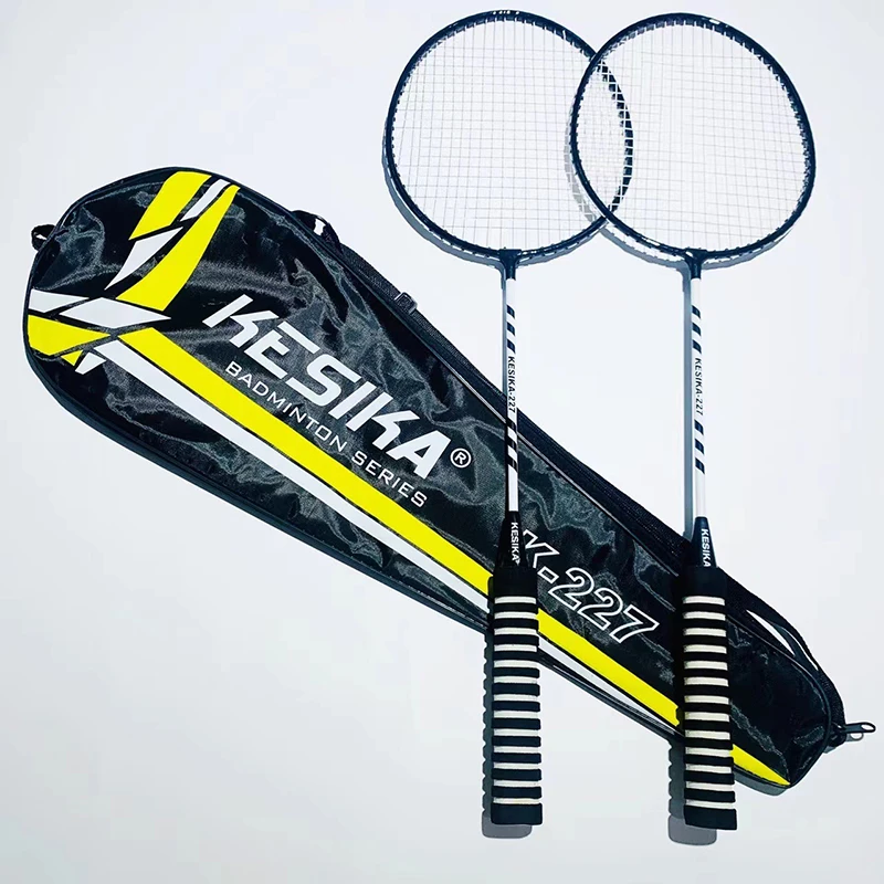 Nieuwe Antislip Badminton Racket Badminton Racket Dubbel Racket Duurzaam 2 Rackets Hoge Elasticiteit Zweetabsorberend Schuim