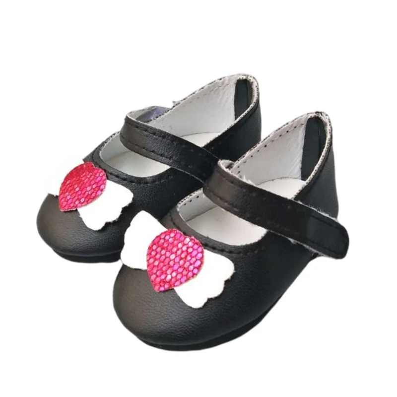 Zapatos de piel sintética de 18 "para niña, accesorios para muñecas, zapatos de princesa