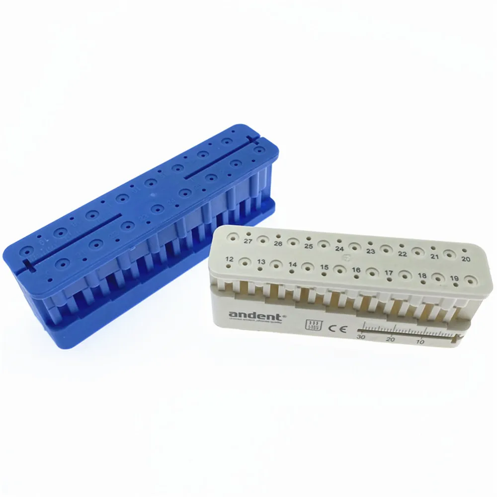 

5Pcs/set Dental Autoclave Disinfection Box/Case for Endodontic Reamers with Ruler White or Blue