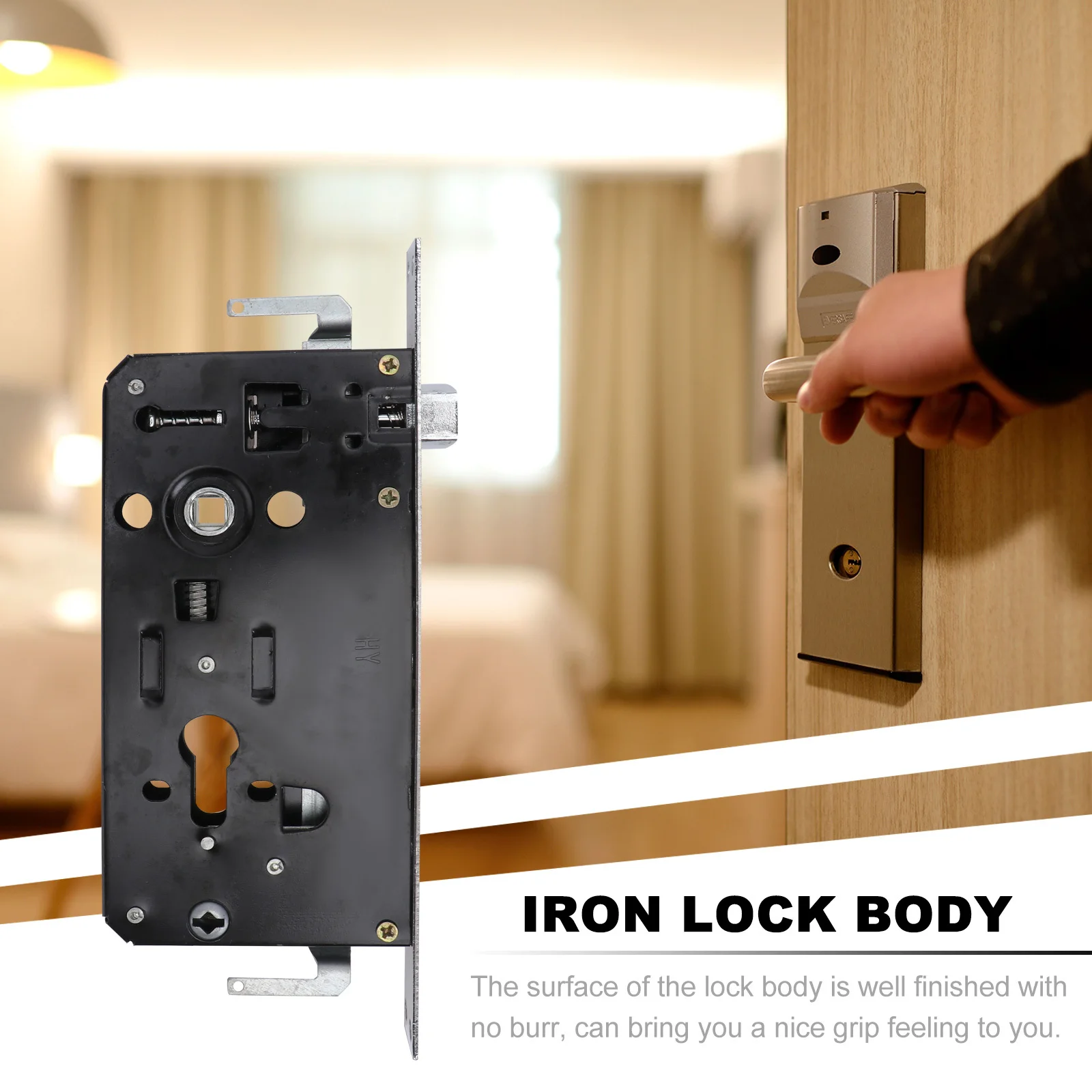 Security Lock Alloy Durable Smooth Grip Fashionable Design Easy Adjustment For Single Double Live Function Anti-Theft