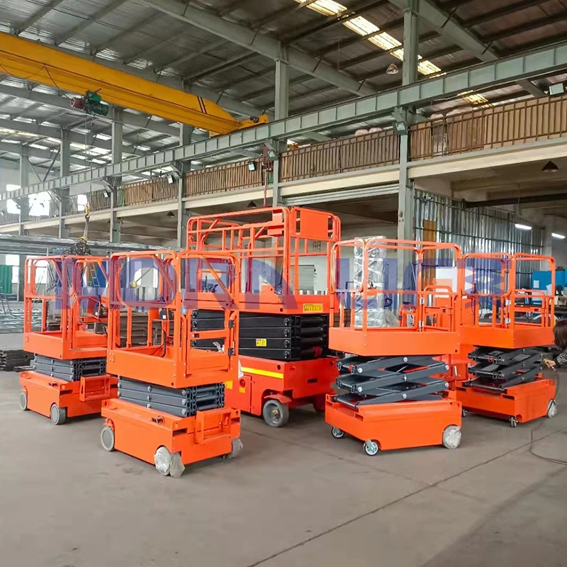 MORN Compact Electric Scissor Lift Hydraulic Mobile Lightweight Scissor Lift Self-Propelled Narrow Scissor Lift for Sales