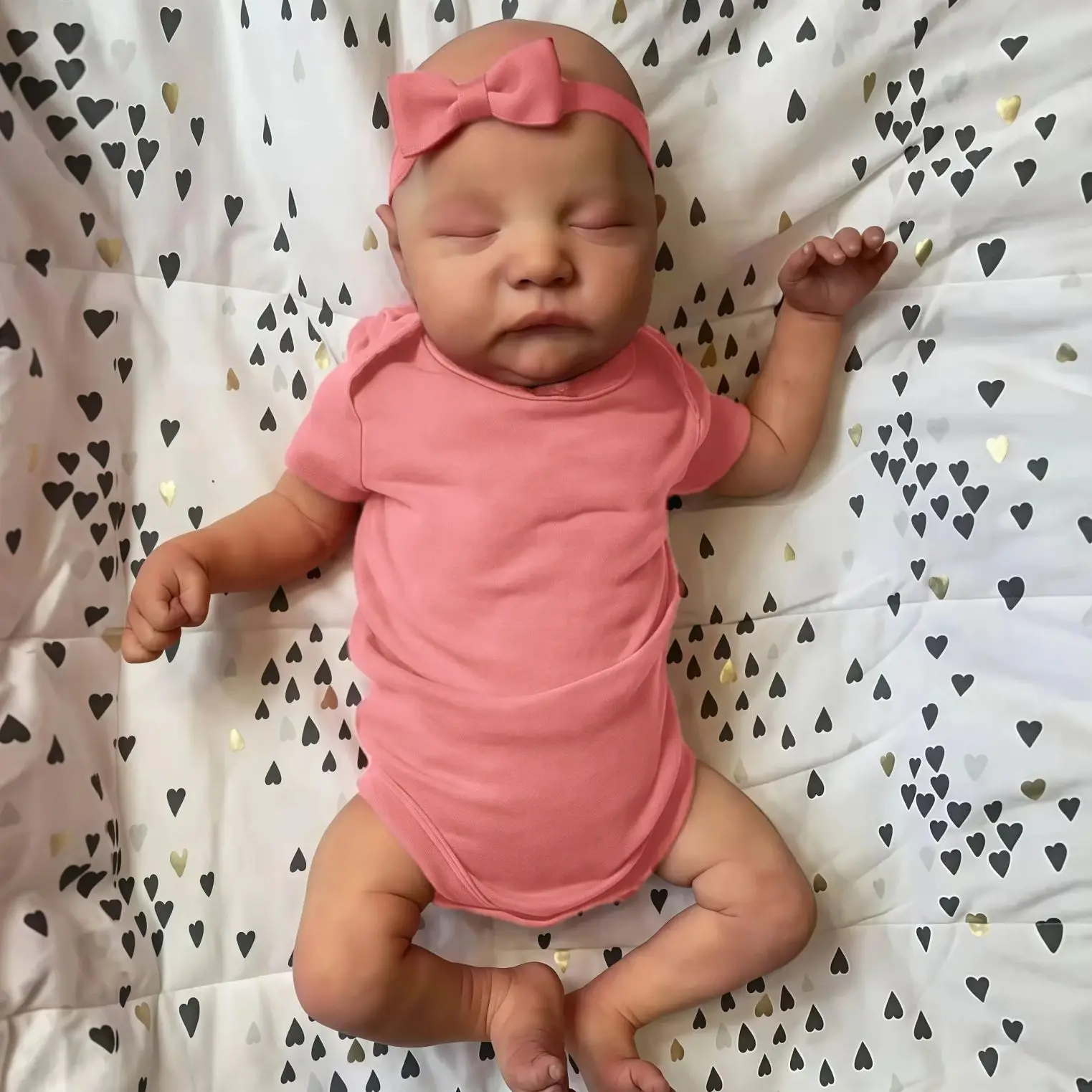 

43cm Lifelike Reborn Baby Girl Doll - 17 Inch Full Body Vinyl Silicone 3D Hand Painted Newborn Birthday/Christmas Gift