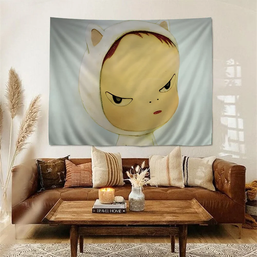 Yoshitomo Nara Anime Tapestry Art Science Fiction Room Home Decor Wall Art Decor