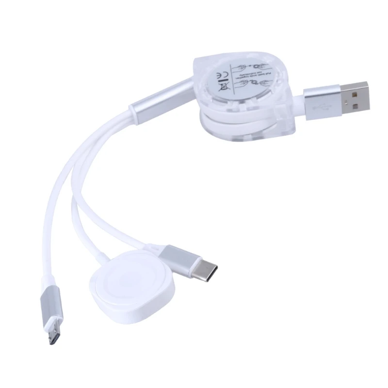 حامل شاحن لاسلكي للساعة الذكية ، 3 في 1 ، نوع C ، مايكرو USB ، كابل شحن لهواتف samsam ، شاومي ، هاتف ، قاعدة شحن سريعة