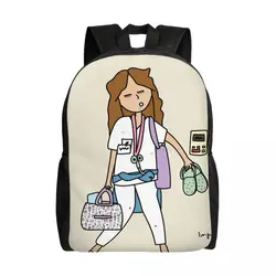 Enfermera En Apuros medico infermiere zaino medico per donna uomo resistente all'acqua scuola College borsa stampa Bookbag