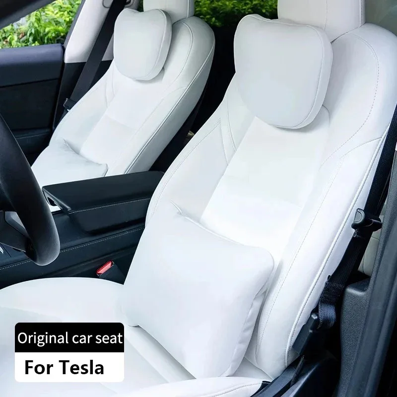 Dla Tesla Model 3 Model Y Zagłówek fotela samochodowego Poduszka na szyję Model S Model X Miękka wygodna poduszka z pamięcią Pokrowiec ochronny Akcesoria