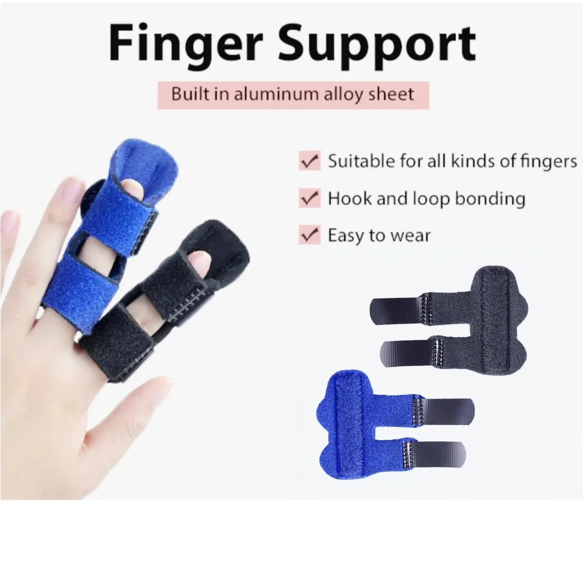 Alumínio Dedo Splint Fratura Proteção Brace Corrector, fixo Bandagem Suporte, alívio da dor, 1Pc