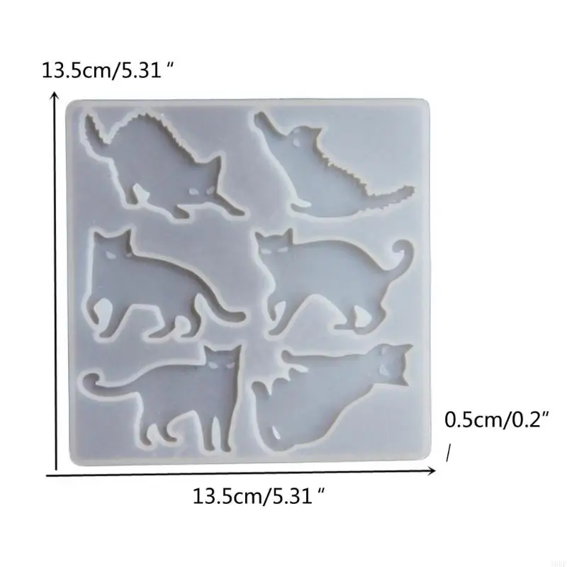 A9BF Animal Silicone Mould Crystal Charm Resin Mold DIY Keychain Earring