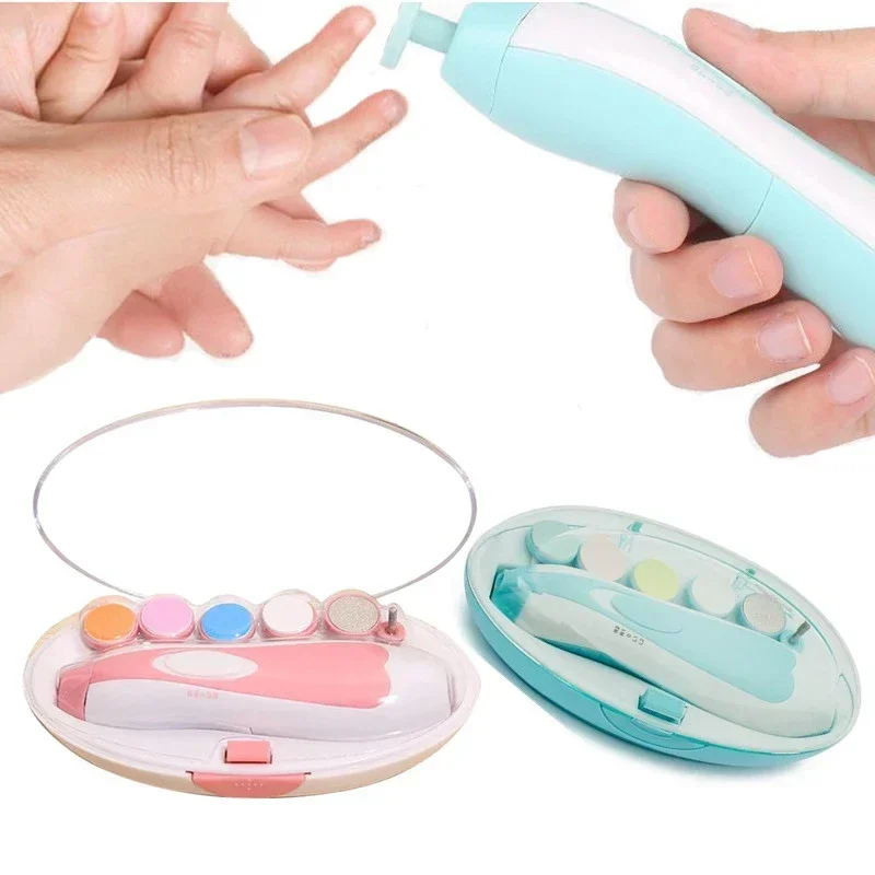 Recortador de uñas eléctrico para bebé con 6 cabezales de molienda