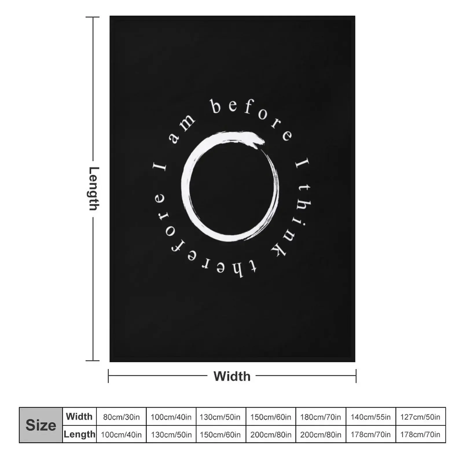 I am, I Think - Ouroboros Throw Blanket Luxury Designer blankets and throws funny gift Bed covers Blankets