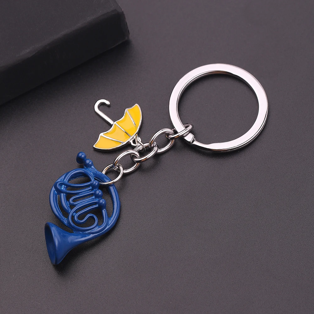 

1pc A Lot HIMYM Keychain How I Met Your Mother Yellow Umbrella Mother Blue French Horn Keychain for Women Men Jewelry