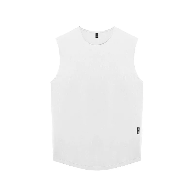 Summer Men\'s Casual Tank Tops Male Gym Fitness Sleeveless Shirts Quick Dry Singlets Sports Vest Bodybuilding Workouts Clothing