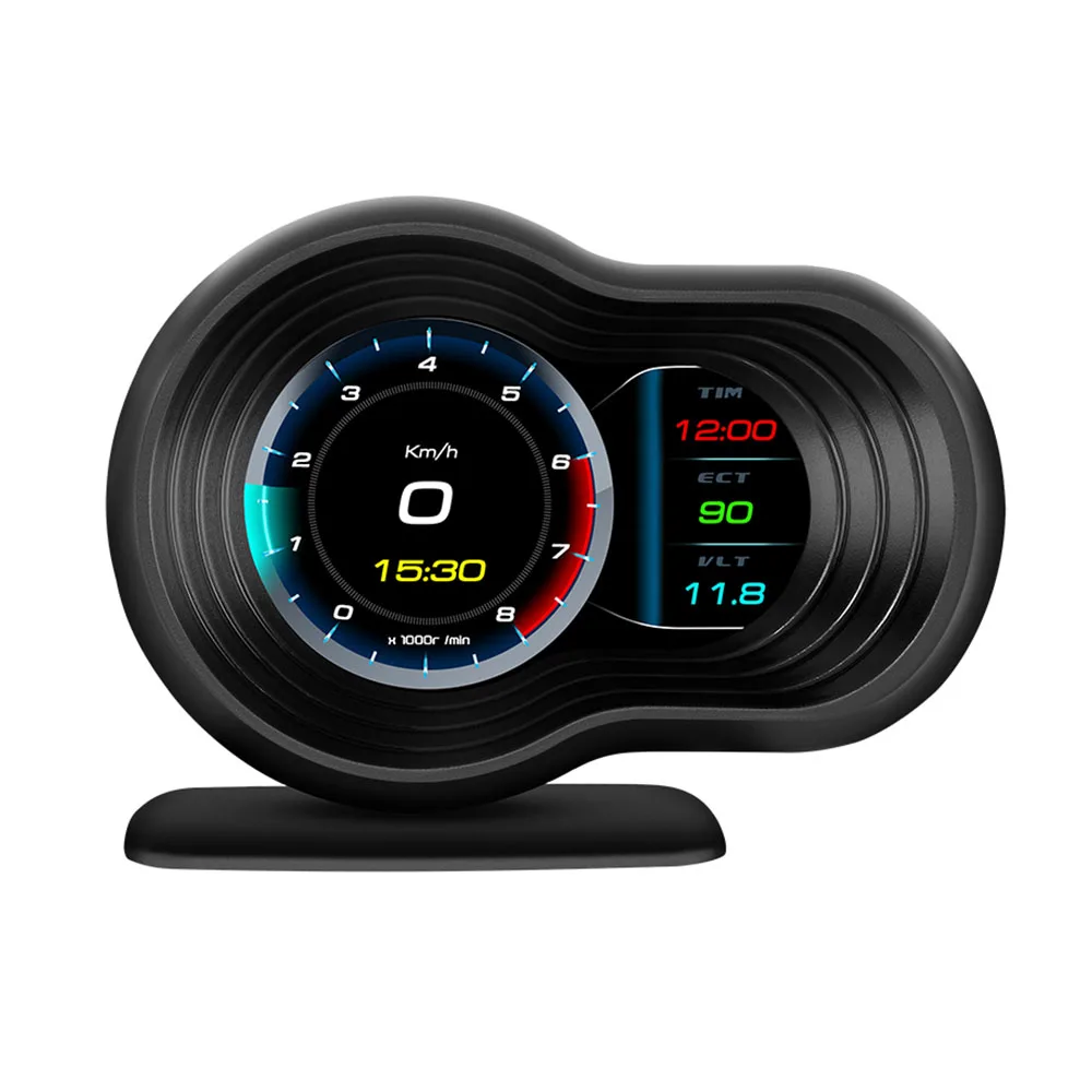 Overspeed Alarm Speedometer Car HUD EOBD OBD Head Up Display F9 Universal 3.5 Inch Multi Functional Tester Digital