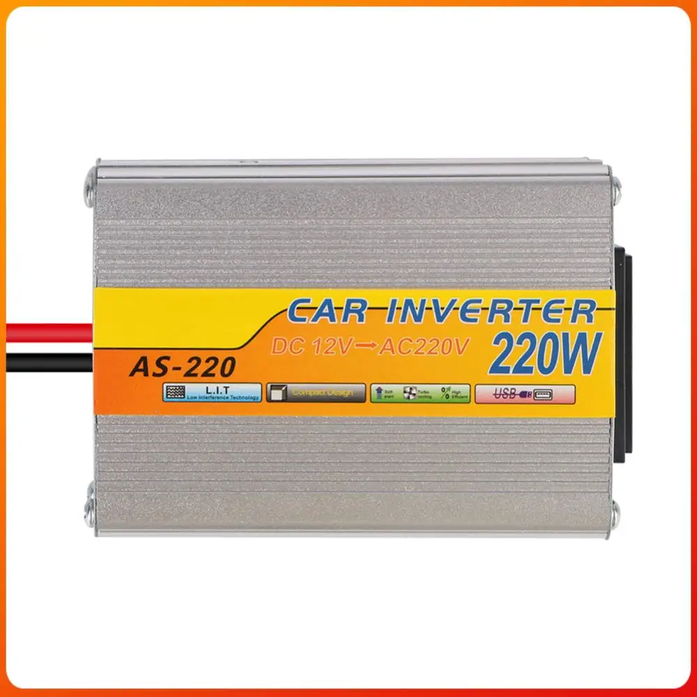 220W Car Power Inverter with USB Port DC 12V To AC 220V Voltage Converter Voltage Transformer for Phone Laptop Tablet