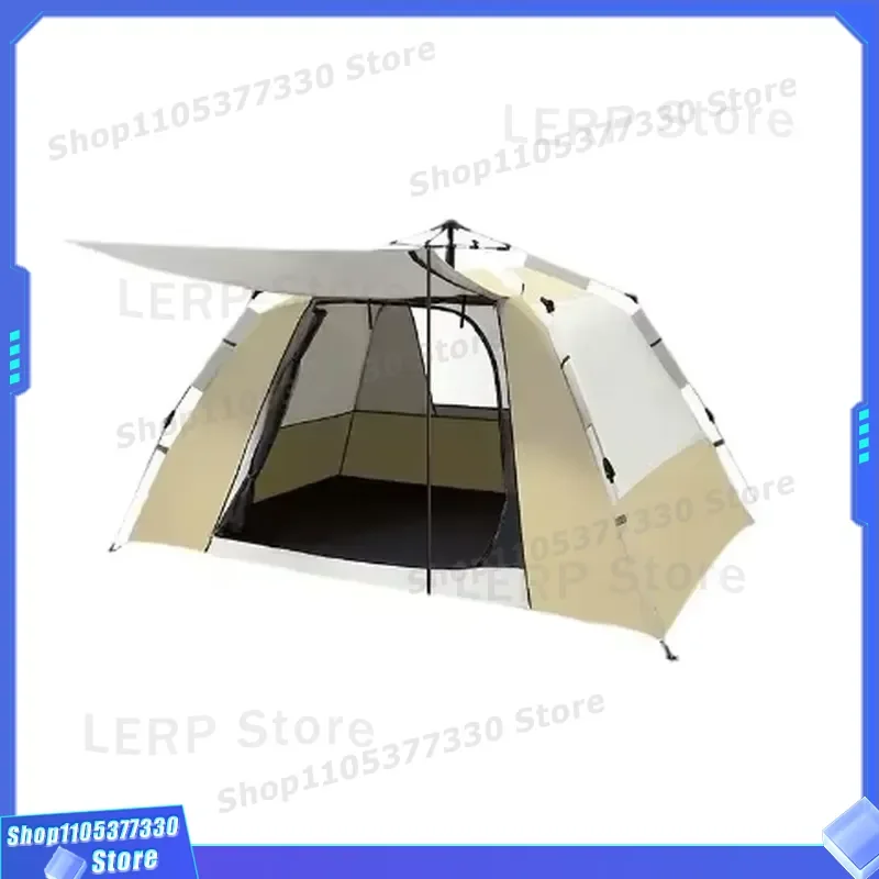 Waterproof Fiberglass Camping Tent for 3 to 4 People Family Hiking Shelter Two in One Design Direct from Manufacturer