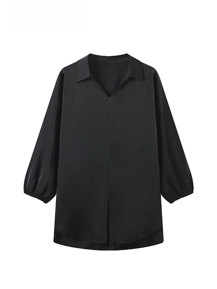 

Loose Long Sve Ne irt for Women plus Size Casual Sle Spring New Arrival Slimming Top Cover up Polyester Fiber