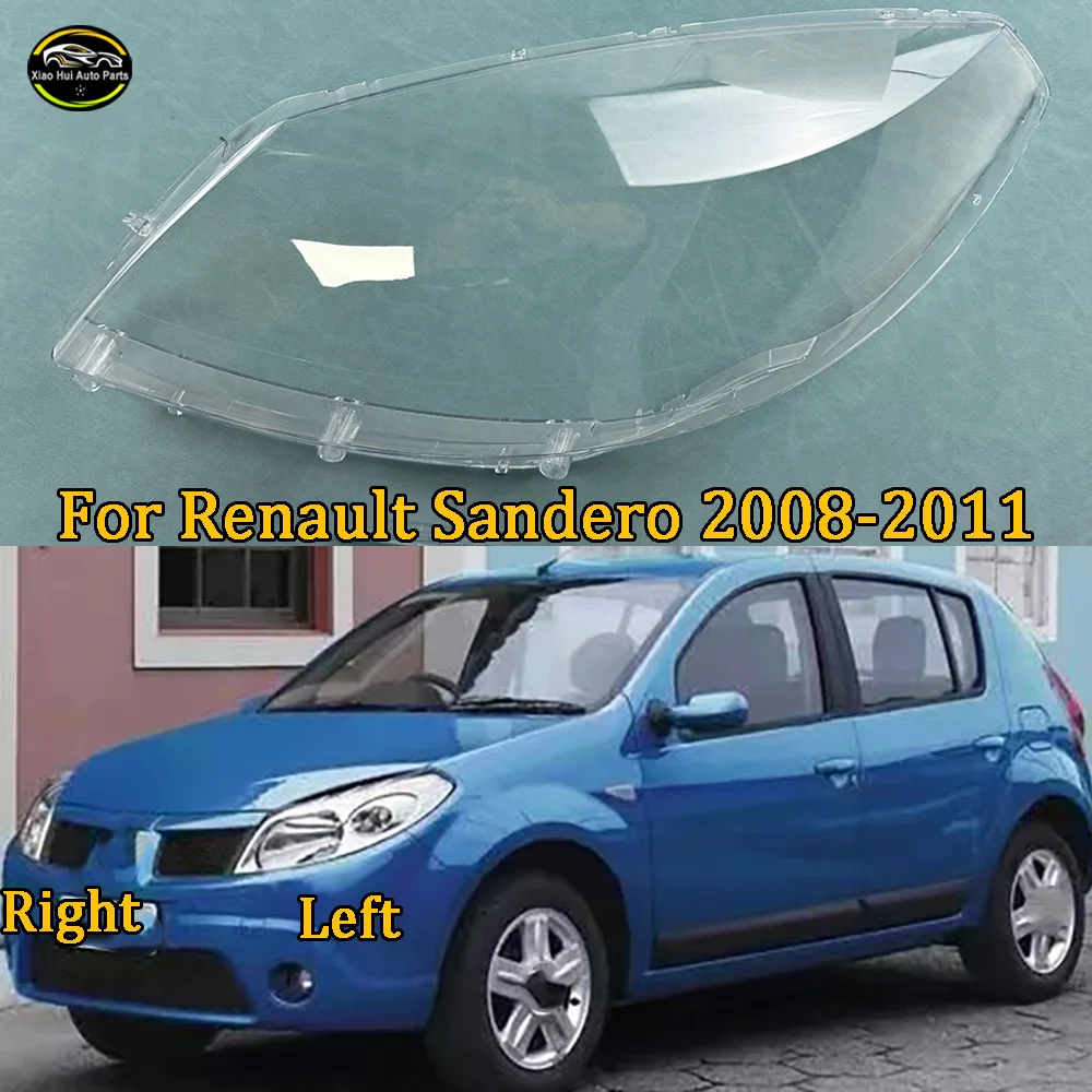 

For Renault Sandero 2008 2009 2010 2011 Car Accessories Headlamps Transparent Lampshades Lamp Shell Headlights Lens Cover
