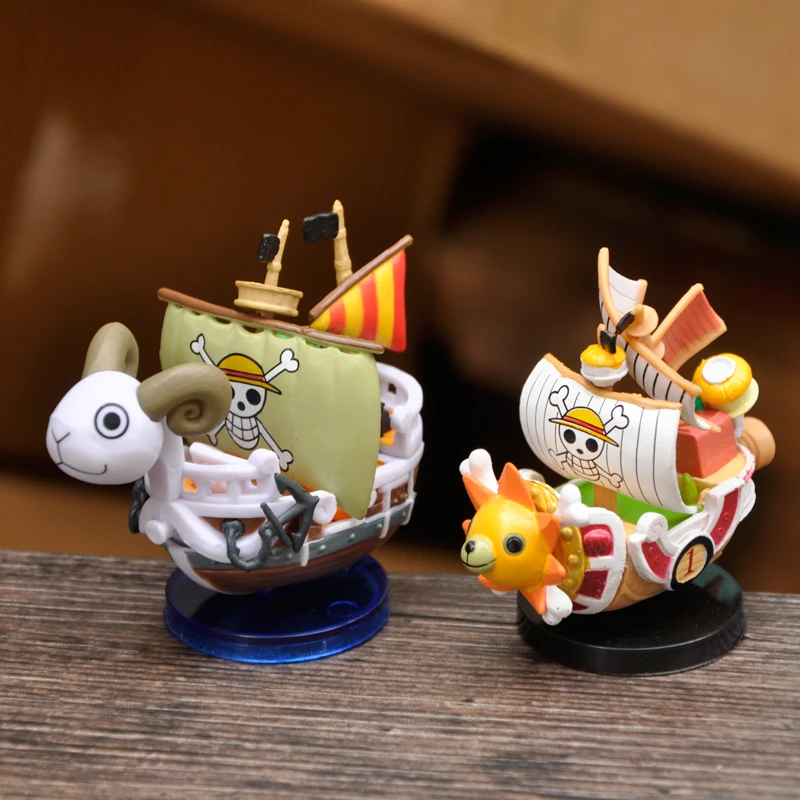 One Piece Handmade Model Surrounding Super Cute Mini Ship Model  Wanli Sunshine, Meili, Pirate Ship Collectibles Gift Ornament