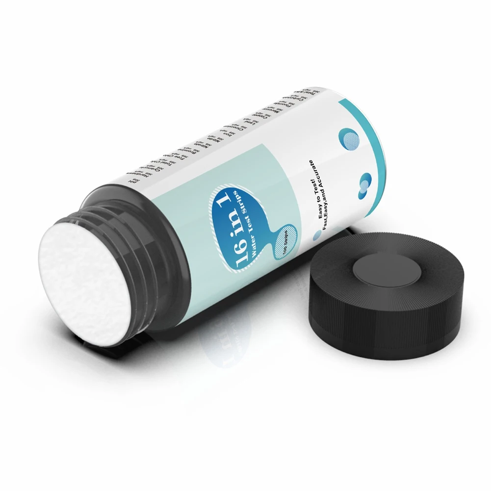 Yieryi 16-in-1 Wasserteststreifen 100 Stück Präzise Härte- und pH-Wert- sowie Chlormessung für Pool, Trinkwasser, Aquarium, Spa, Teich – Detail 12