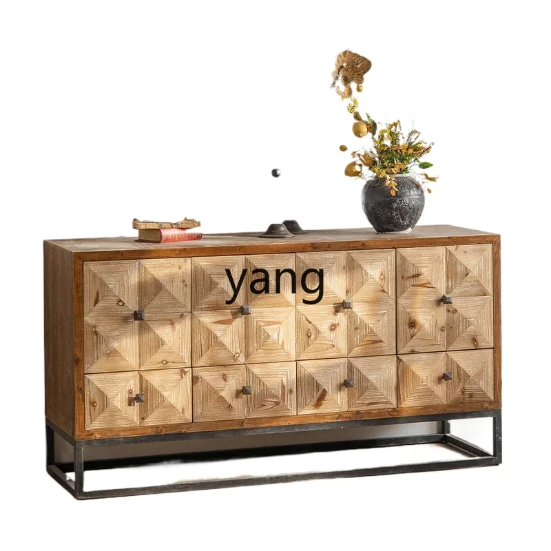 

xyy rural dining side cabinet log wind door entrance cabinet shoes living room partition storage