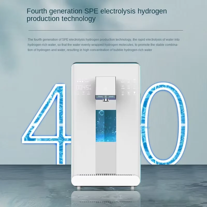 ماكينة مياه الهيدروجين المحمولة على سطح الطاولة فلتر كهربائي H2 مولد الهيدروجين موزع مياه سطح المكتب الماء الساخن والبارد